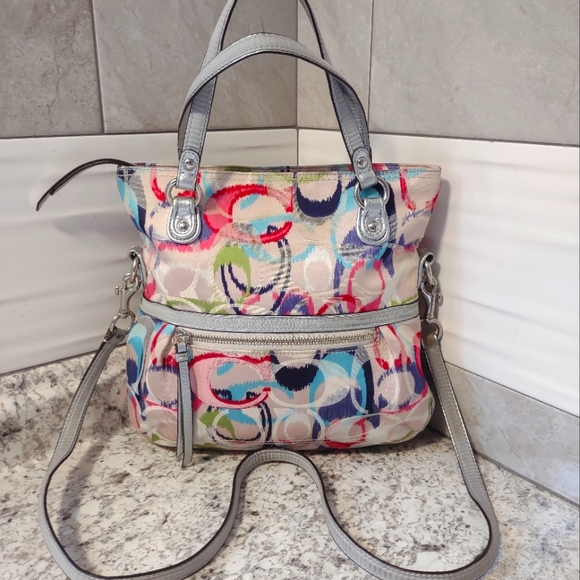 Coach Poppy Sateen Signature Monogram Crossbody Bag - Picture 5 of 13